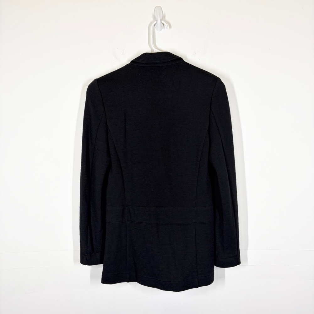 Escada 100% Wool Black Knit Sweater Blazer Size 34 or US 4 - Picture 2 of 8